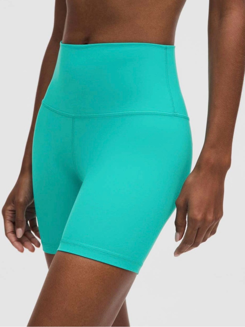 Yogalicious Mint High-Waist Athletic Bike Shorts
